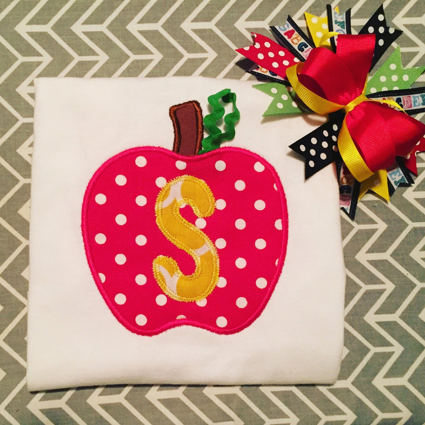 Back to school shirt, Fast Shipping - 1-3 days, apple shirt, back to School outfit, apple initial shirt, back to school