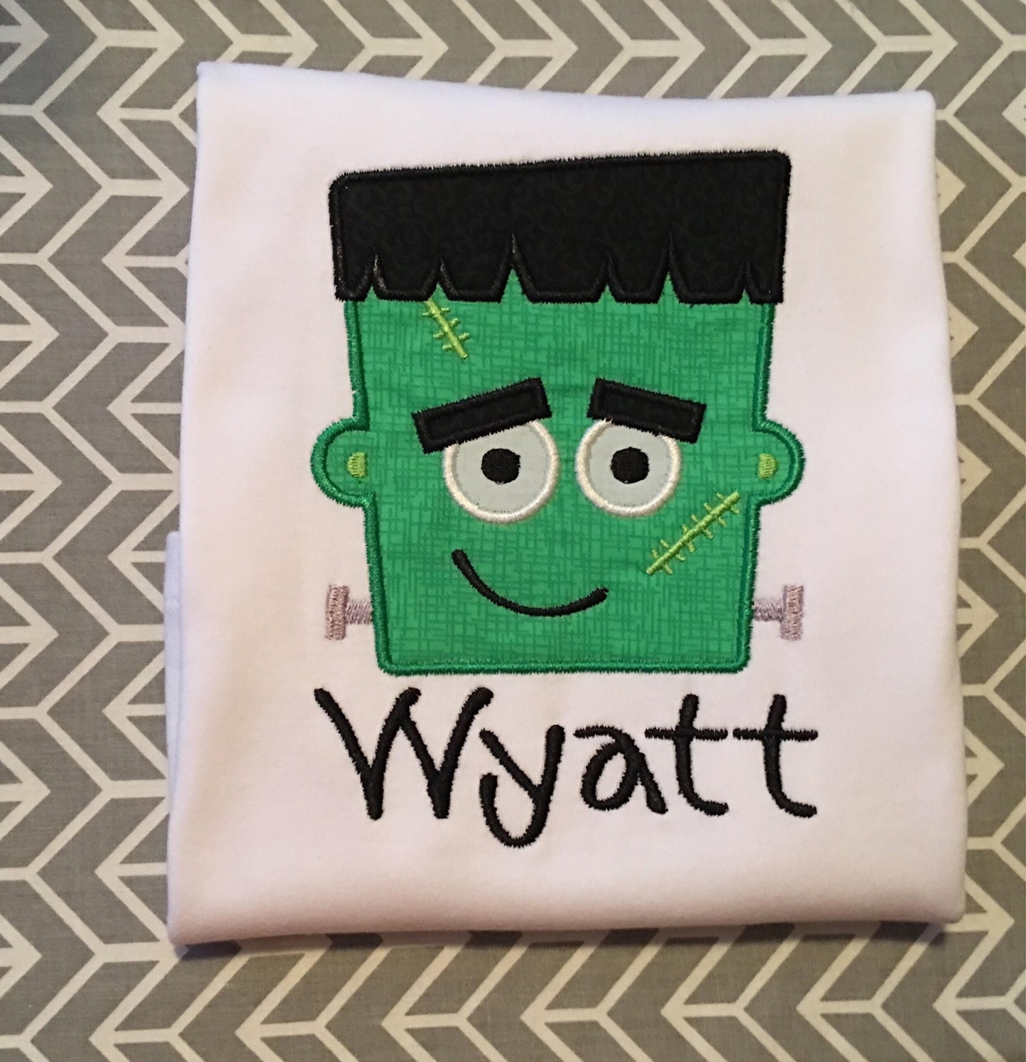 Boys halloween shirt, toddler halloween shirt shirt, frankenstein shirt, halloween monster shirt, name halloween shirt, embrodiered, appliqu