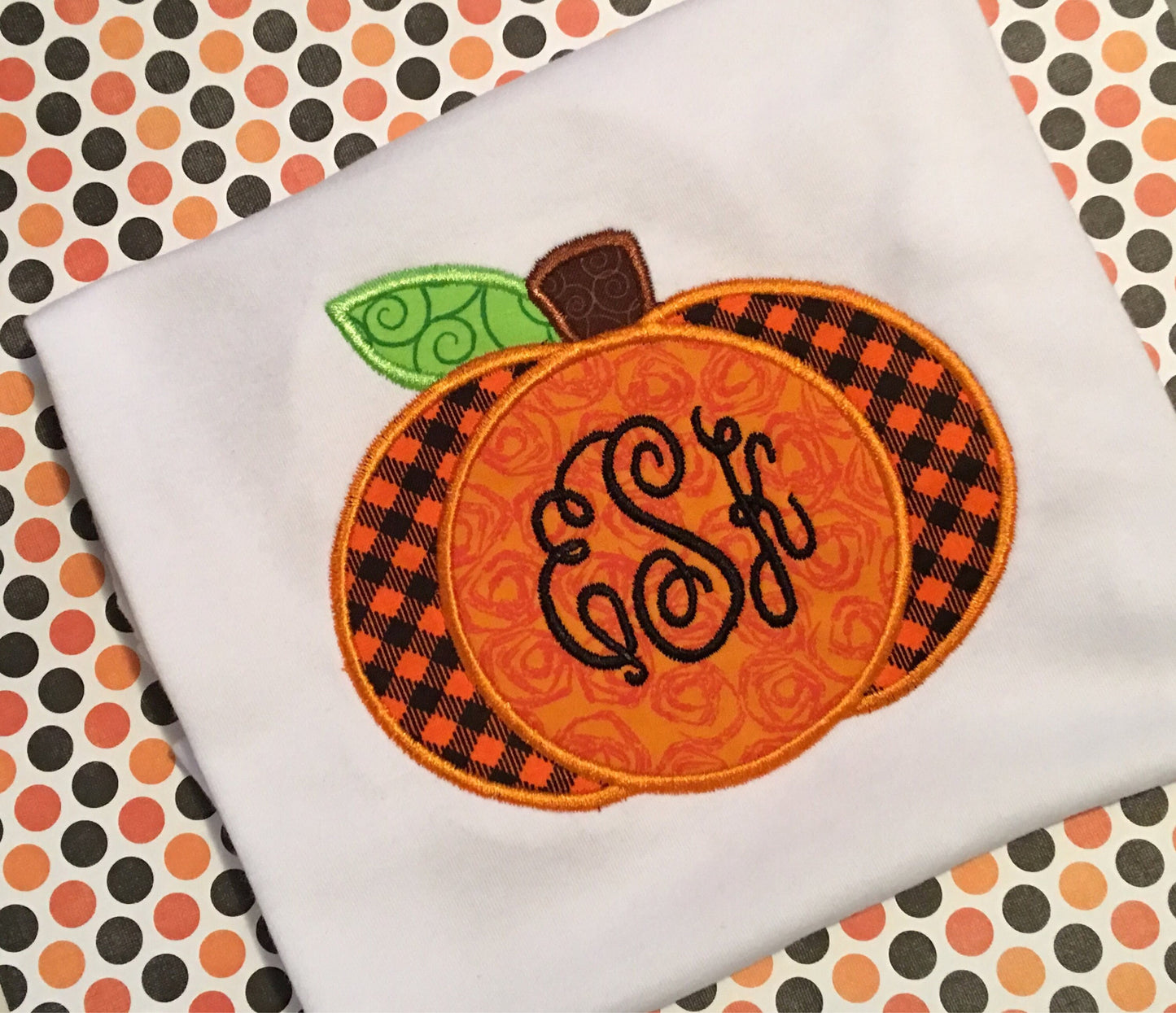 Girls monogrammed Pumpkin shirt, applique pumpkin monogram shirt, girls halloween shirt, toddler halloween shirt, monogrammed pumpkin shirt