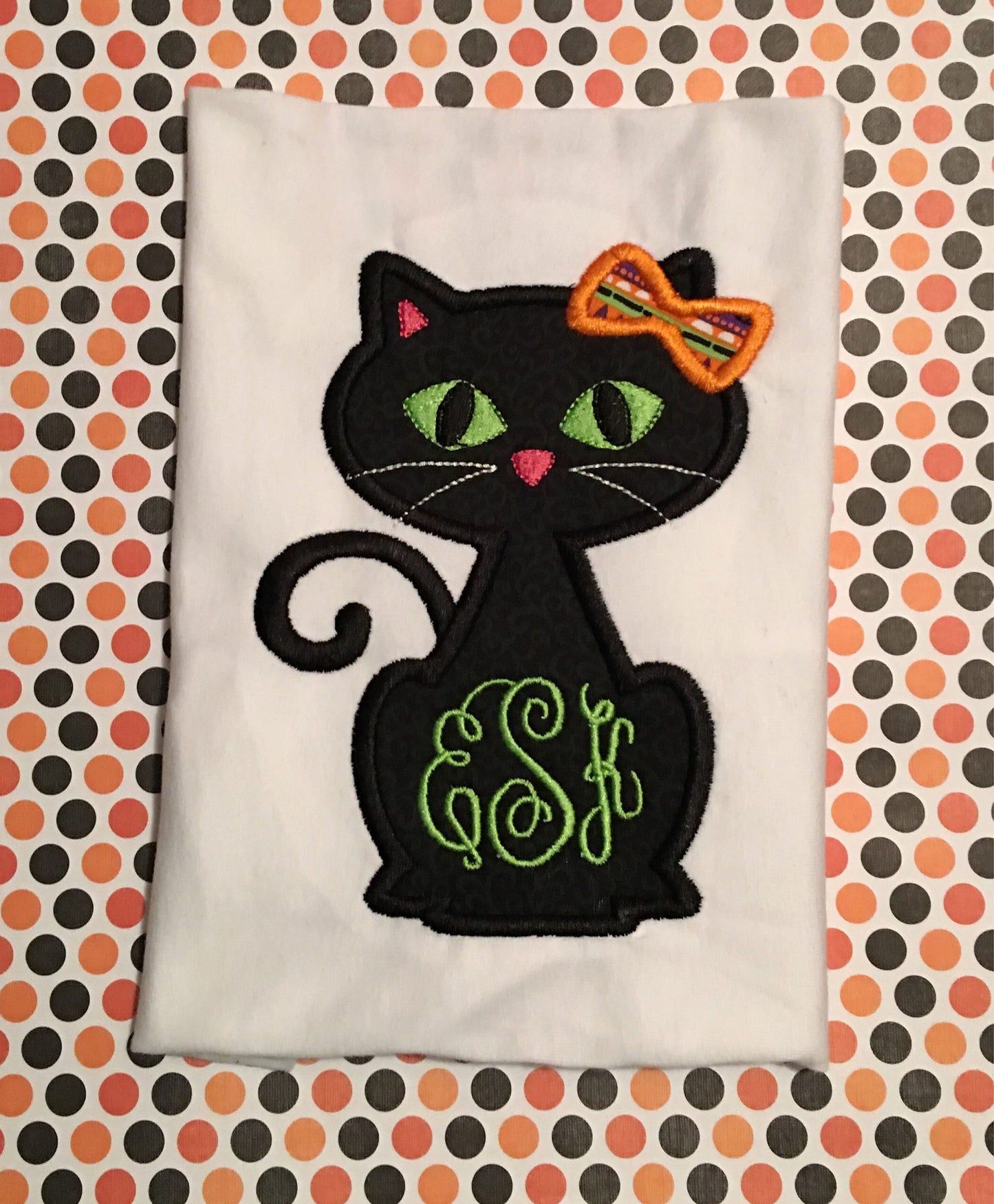 Girls halloween shirt, toddler halloween shirt shirt, black cat shirt, halloween cat shirt, name halloween shirt, embrodiered, appliqued