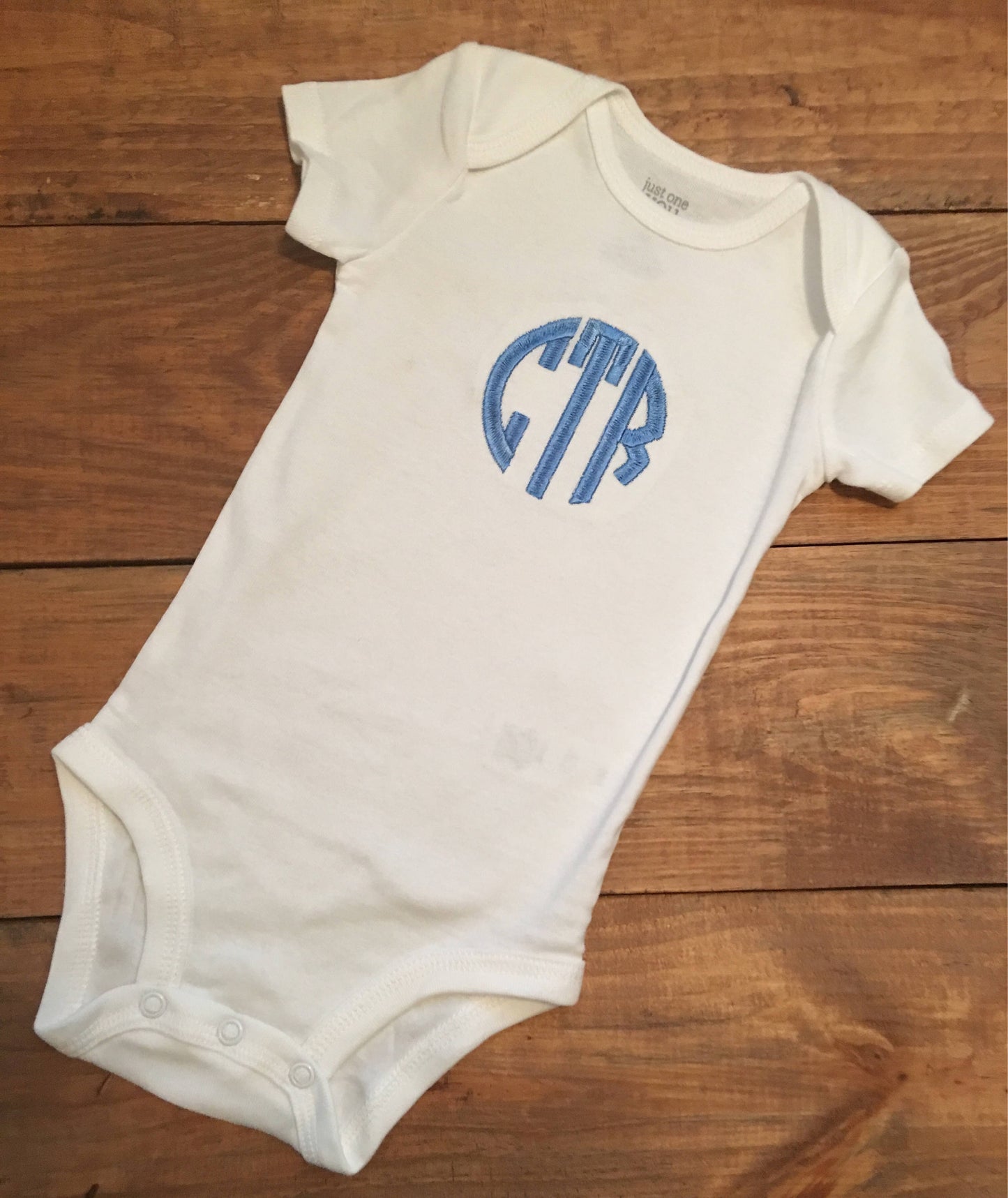 Baby boys circle monogrammed bodysuit - boys monogrammed baby shower gift - boys monogrammed bodysuit - stacked monogrammed