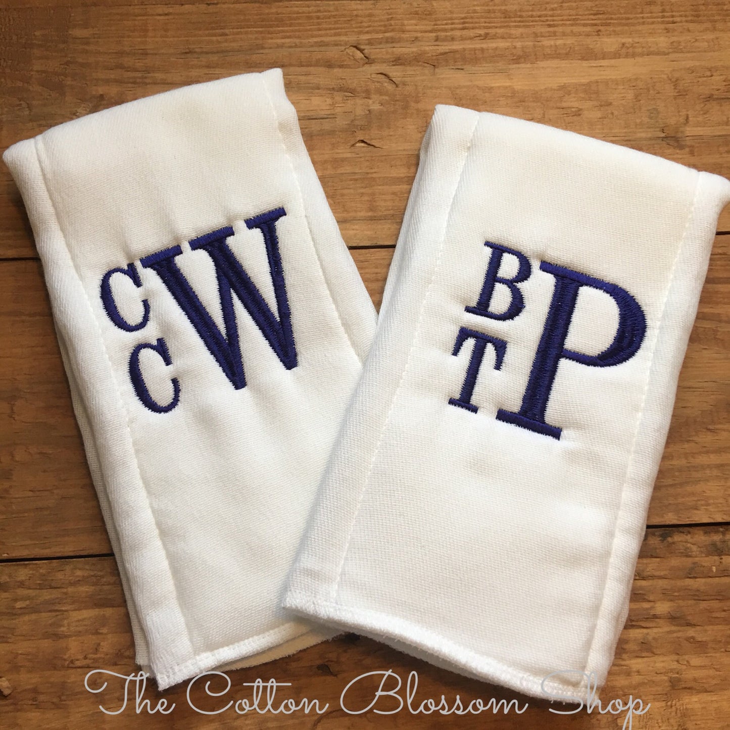 Baby boys stacked monogrammed burp cloth - boys monogrammed baby shower gift - boys monogrammed burp cloth - stacked monogrammed burp cloth