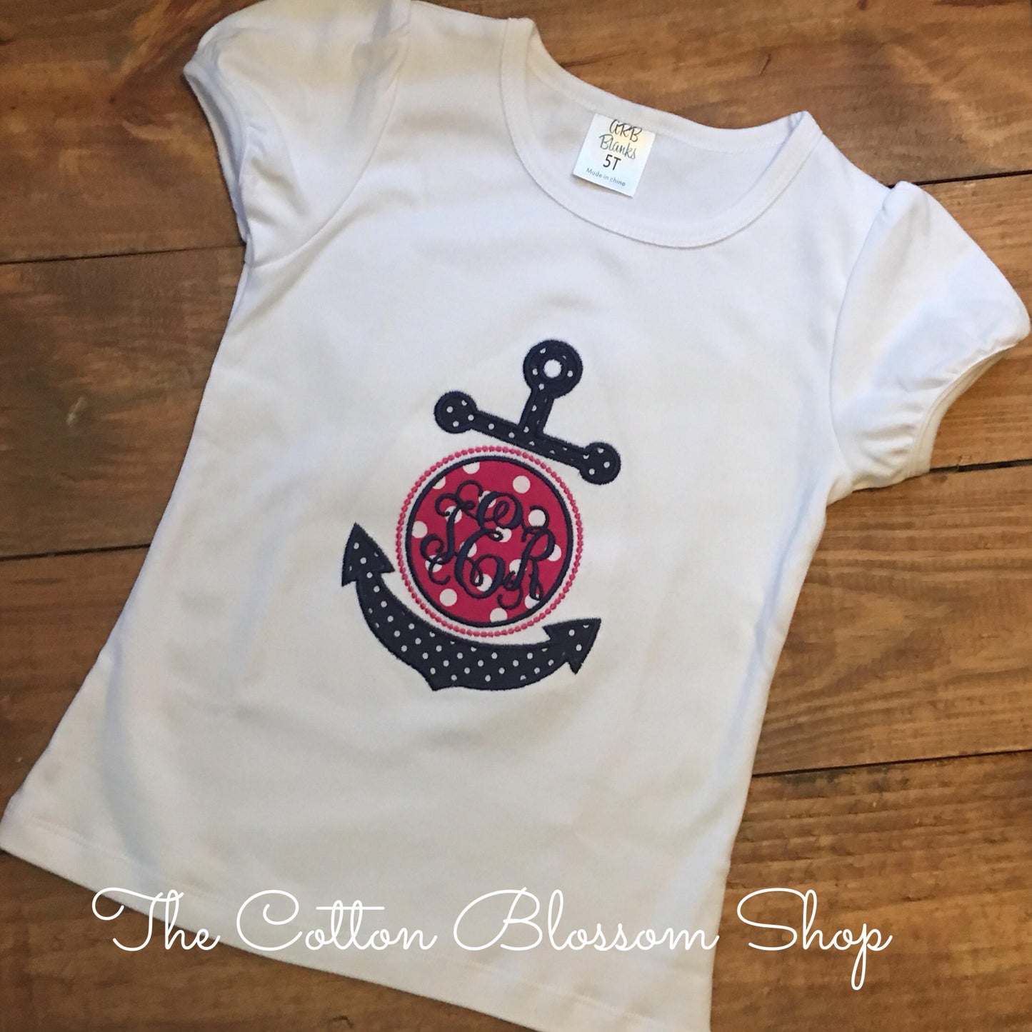 Girls monogrammed anchor shirt, nautical anchor Applique personalized shirt, girls anchor shirt, girls summer shirt, girls beach shirt
