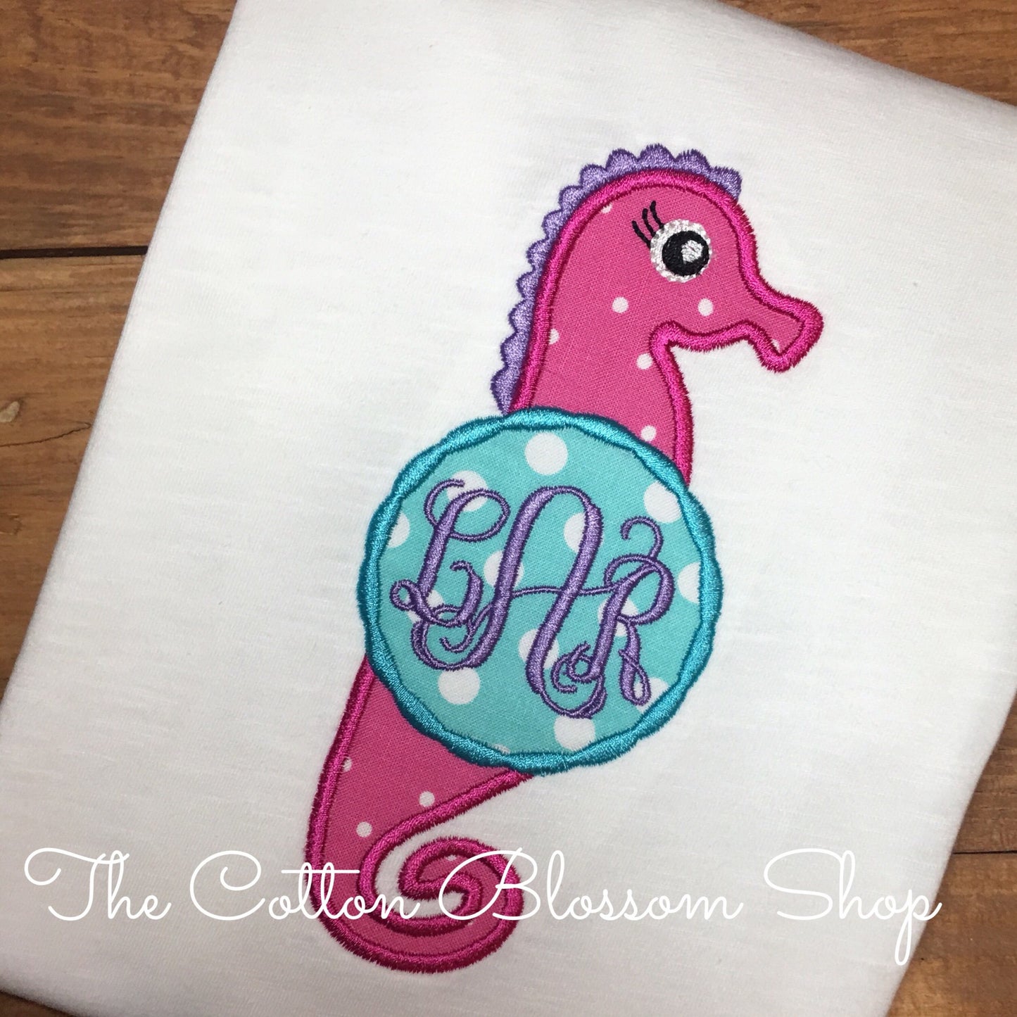 Girls monogrammed seahorse shirt, monogrammed seahorse Applique personalized shirt, girls seahorse shirt, girls summer shirt, beach shirt