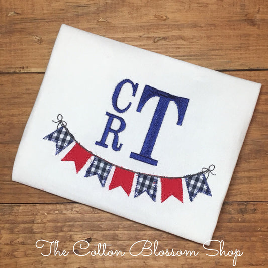 Boys back to school monogrammed shirt, first day of school shirt, boys back to school shirt, boys monogrammed pendant banner shirt