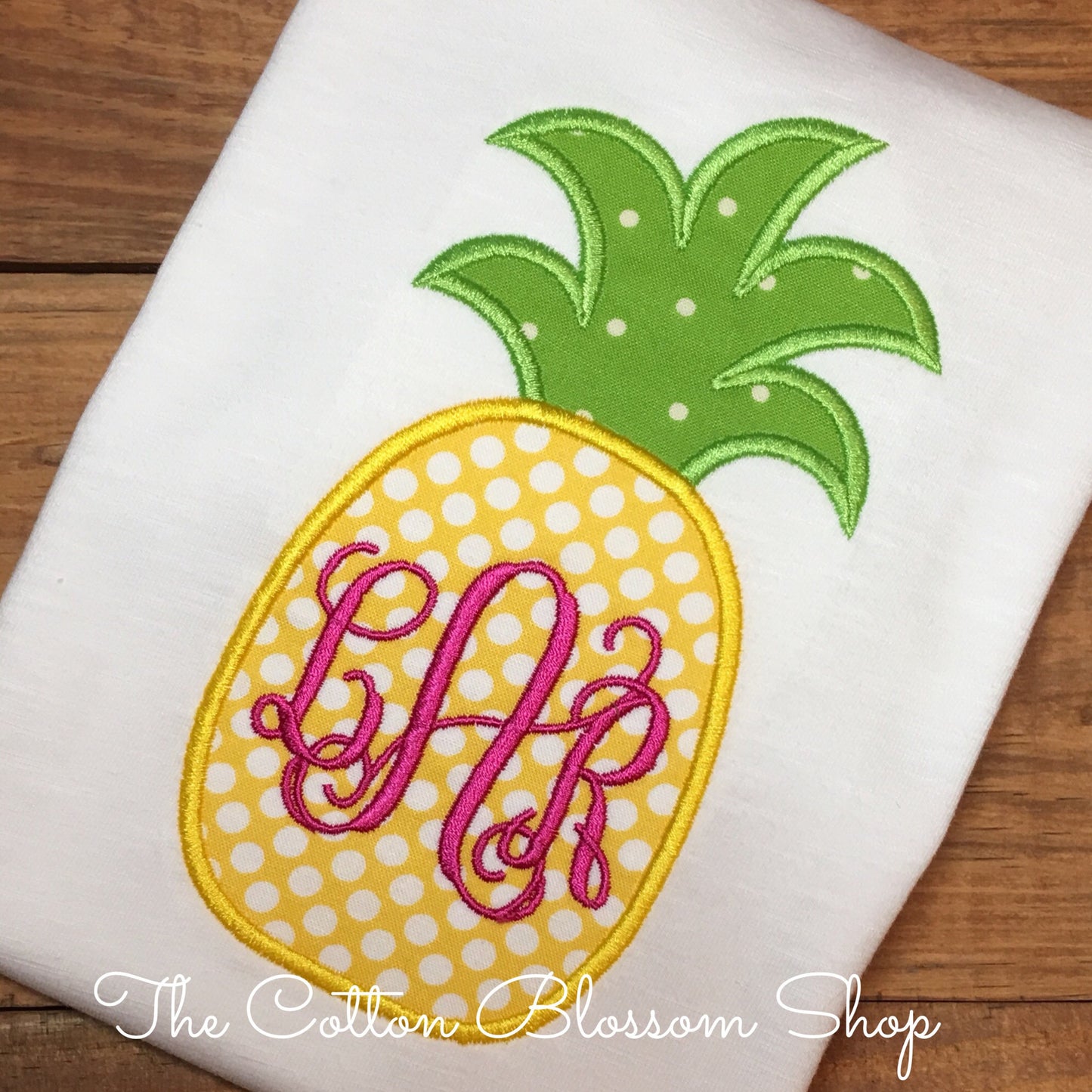 Girls monogrammed pineapple shirt, monogrammed pineaple Applique personalized shirt, girls pineapple shirt, girls summer shirt