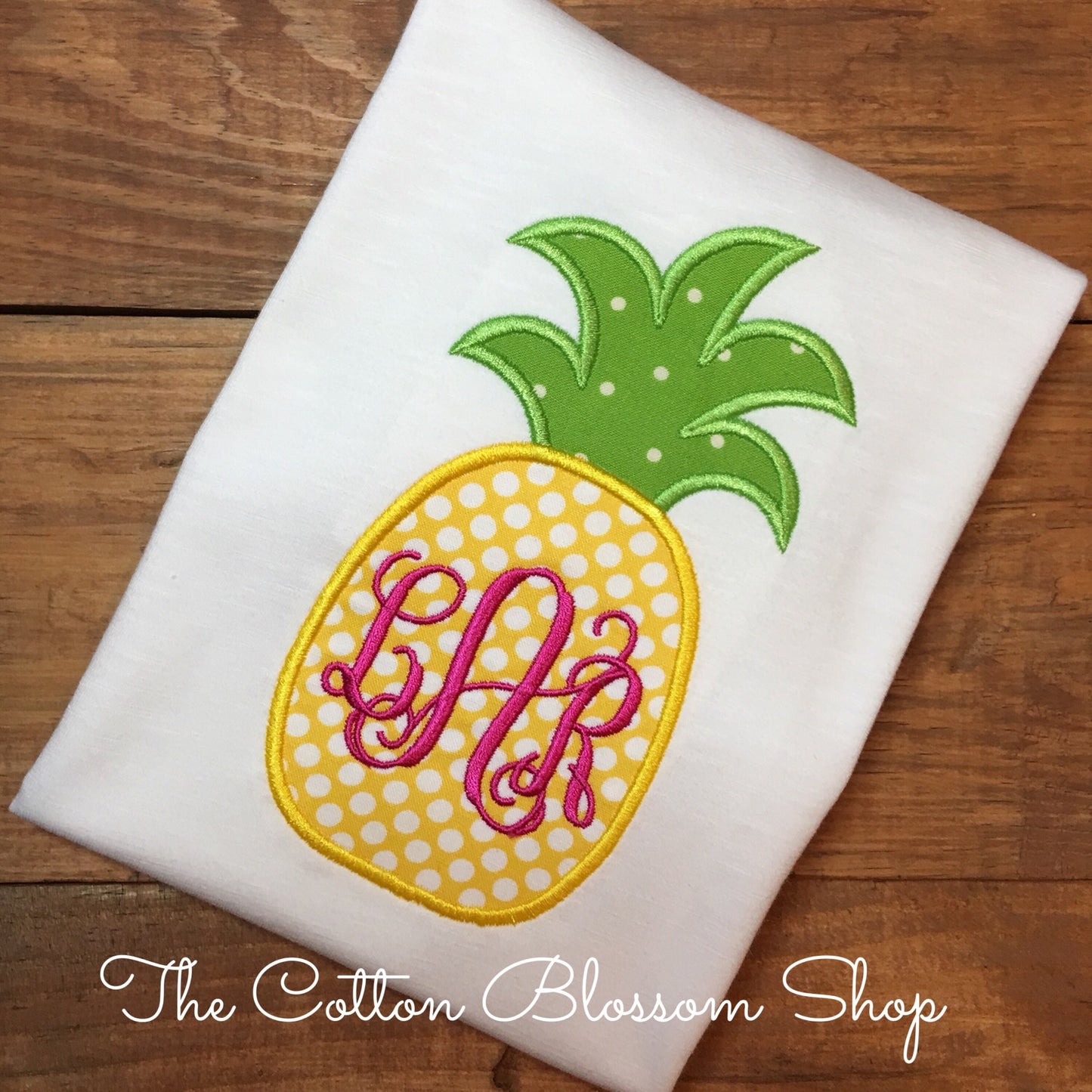 Girls monogrammed pineapple shirt, monogrammed pineaple Applique personalized shirt, girls pineapple shirt, girls summer shirt