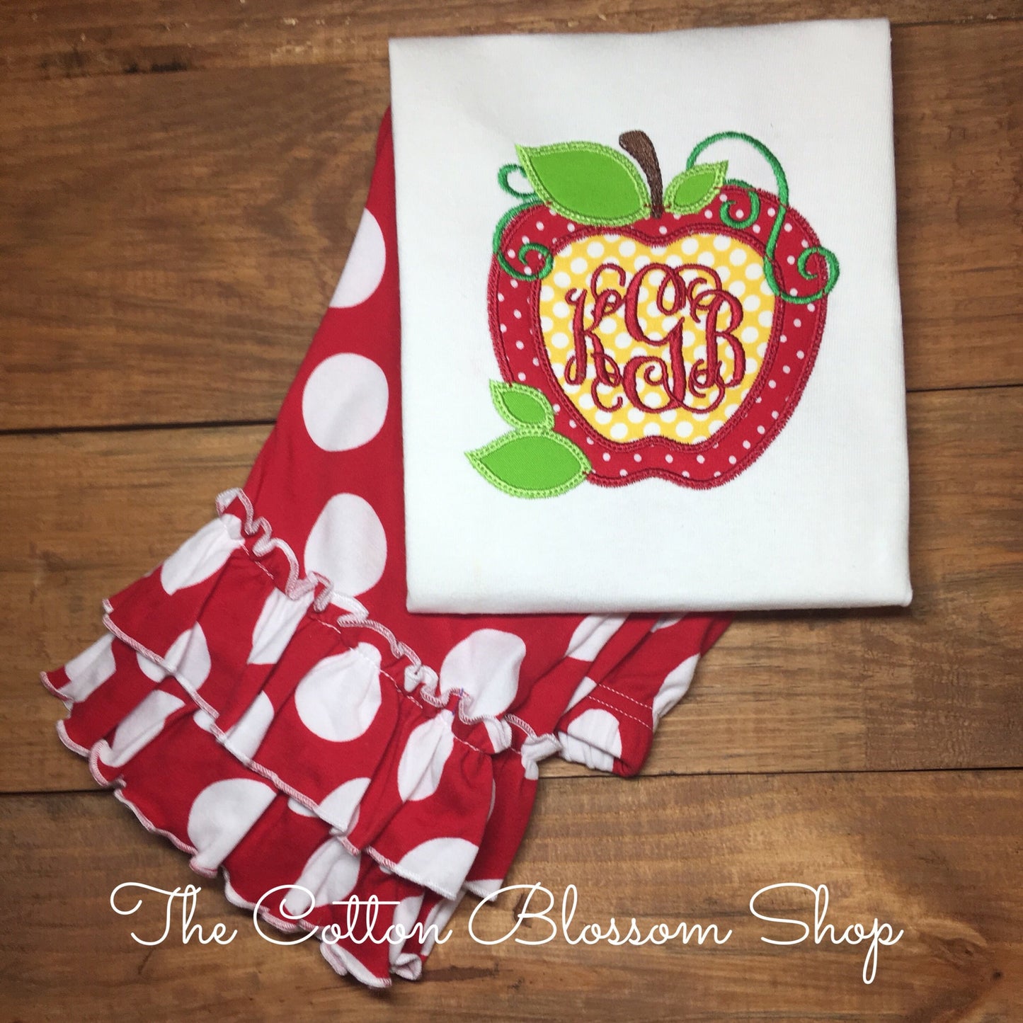 Monogrammed apple shirt, Back to school monogrammed apple shirt, Fast Shipping, girls back to School outfit, personalized