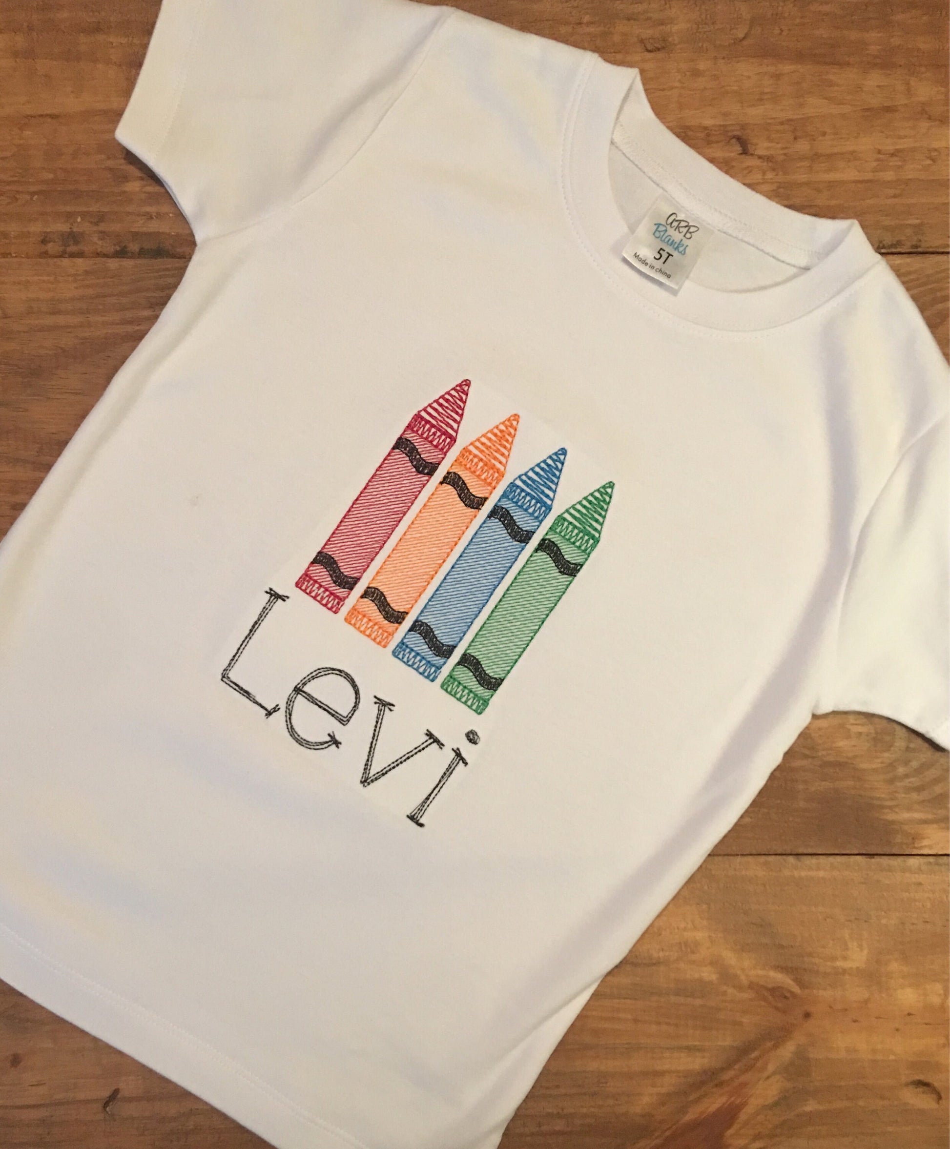 Brother and sister matching Back to School shirt set, sibling shirt set, monogrammed Crayons Shirt, matching first day of school shirts