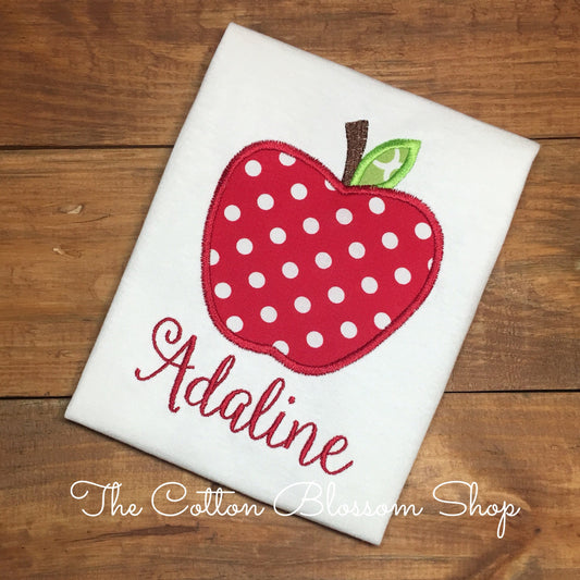 monogrammed apple shirt, Fast Shipping, girls back to School outfit, personalized apple shirt, monogrammed apple shirt, back to school