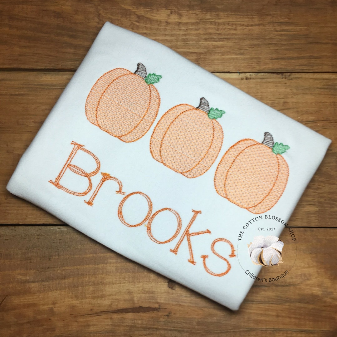 Boys sketch design pumpkin shirt, toddler personalzed pumpkin shirt, boys halloween shirt, boys fall shirt, boys monogrammed pumpkin shirt