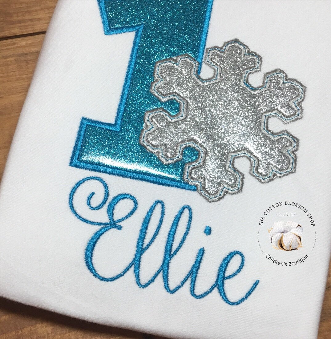 Winter ONEderland birthday shirt, snowflake birthday shirt, Ice princess birthday shirt, birthday shirt, princess birthday shirt, glitter