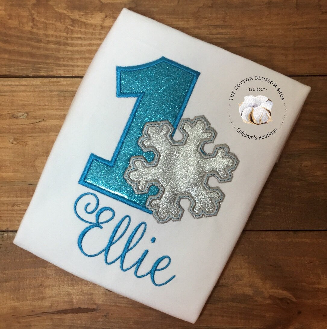 Winter ONEderland birthday shirt, snowflake birthday shirt, Ice princess birthday shirt, birthday shirt, princess birthday shirt, glitter