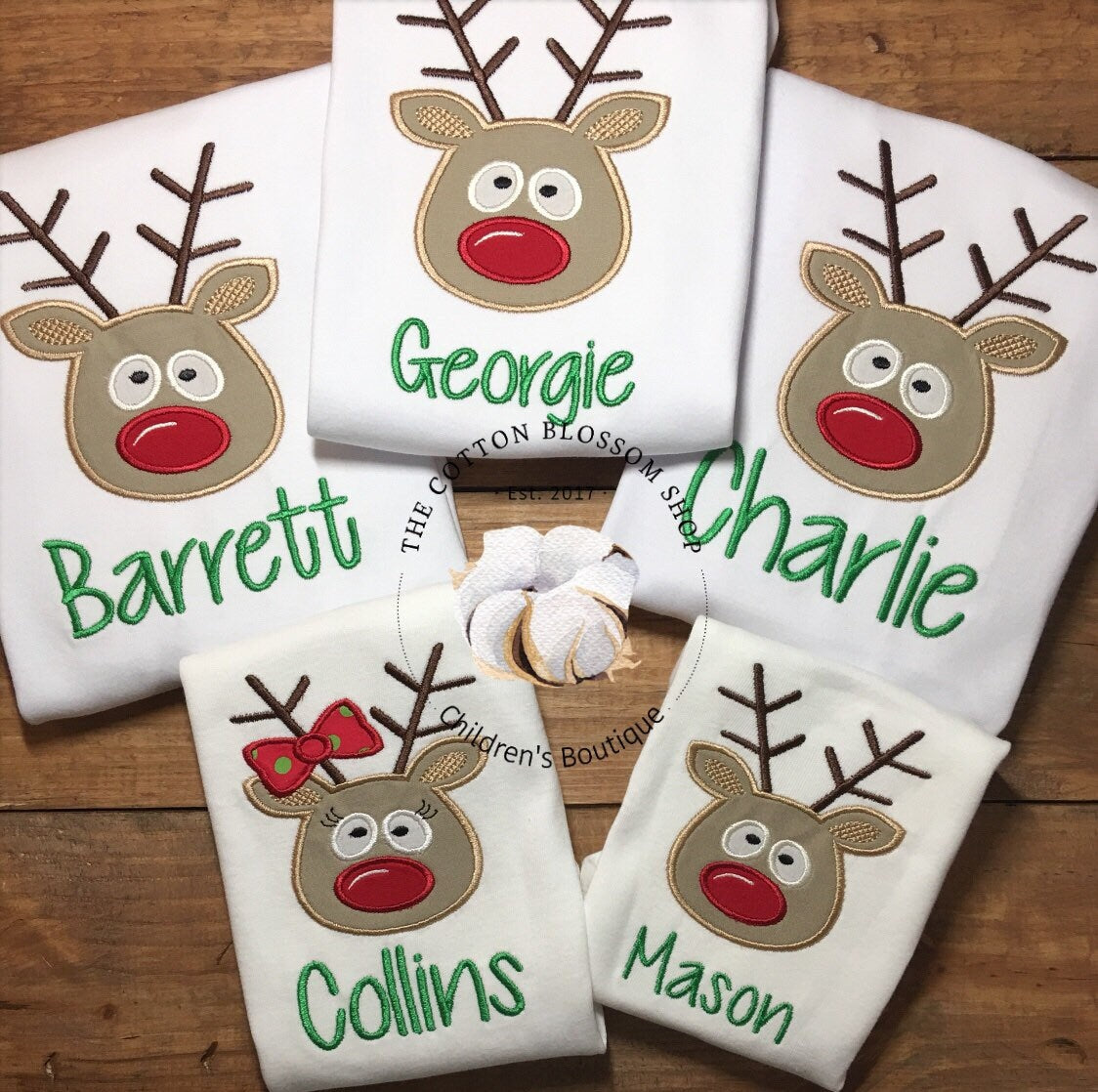 Brother and sister matching reindeer Christmas shirts, sibling christmas shirts, matching family christmas shirts, personalized christmas