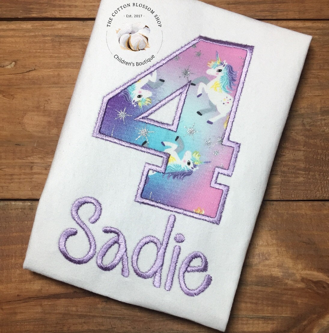Unicorn birthday shirt, unicorn shirt, unicorn applique birthday shirt, unicorn embroidered birthday shirt, unicorn party birthday shirt