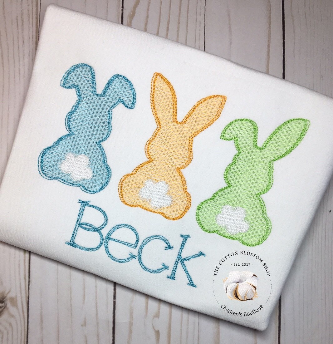 Boys Easter applique shirt, easter bunny applique shirt, boys easter shirt, easter monogrammed shirt, boys easter monogrammed shirt, sketch