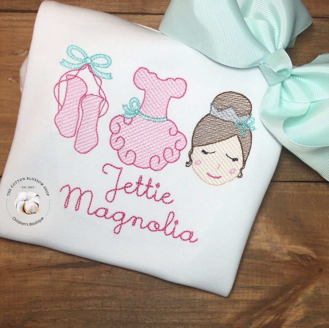 Ballerina Shirt, Ballet Shirt, brown hair ballerina shirt