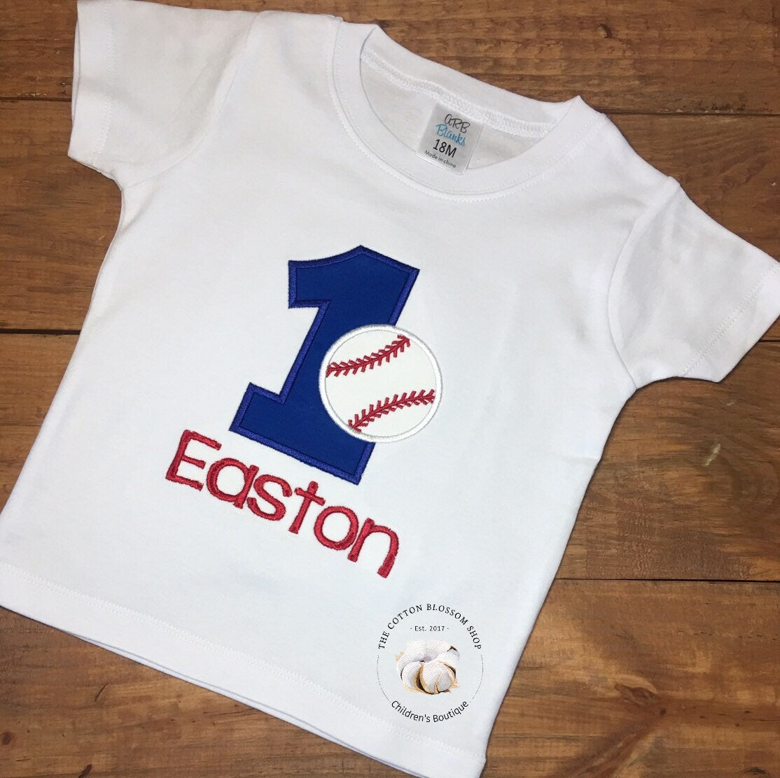 Boys First Birthday Shirt, Boys Baseball birthday shirt, 1st birthday baseball shirt