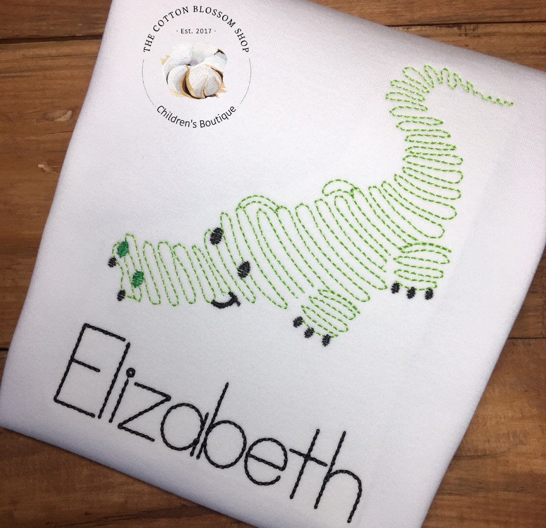 boys or girls alligator shirt, personalized alligator shirt, embroidered alligator shirt