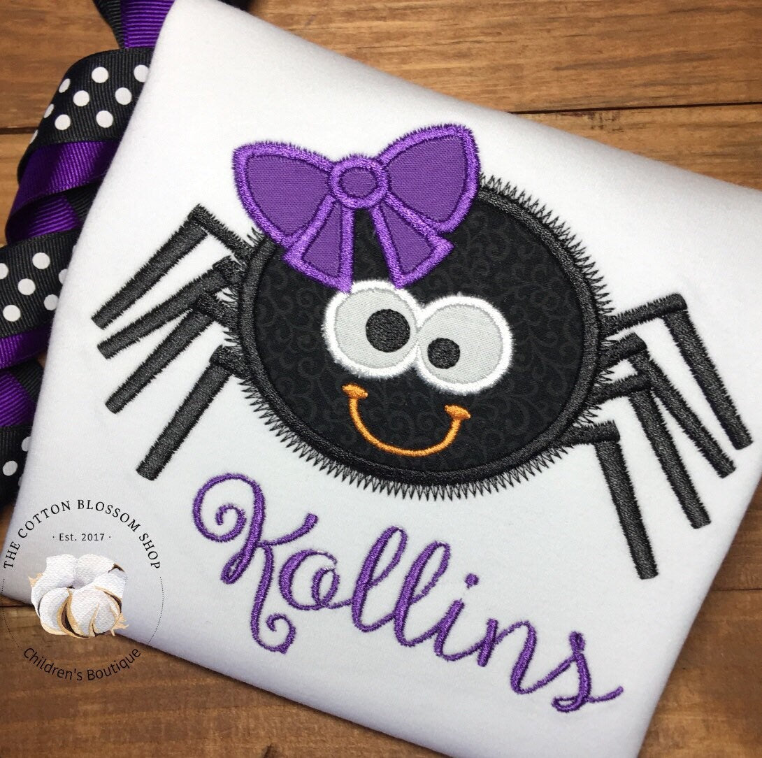 matching halloween shirts, sibling shirt set, monogrammed halloween applique shirts, matching halloween shirts