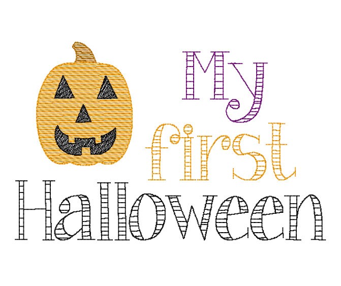 My First Halloween Sketch Sample Design Shirt