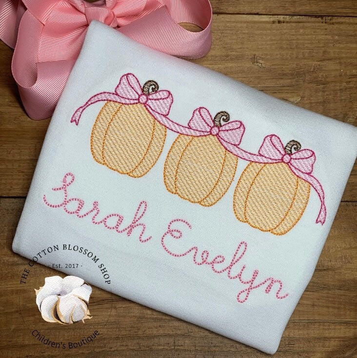 Girls Sketch Pumpkin Shirt
