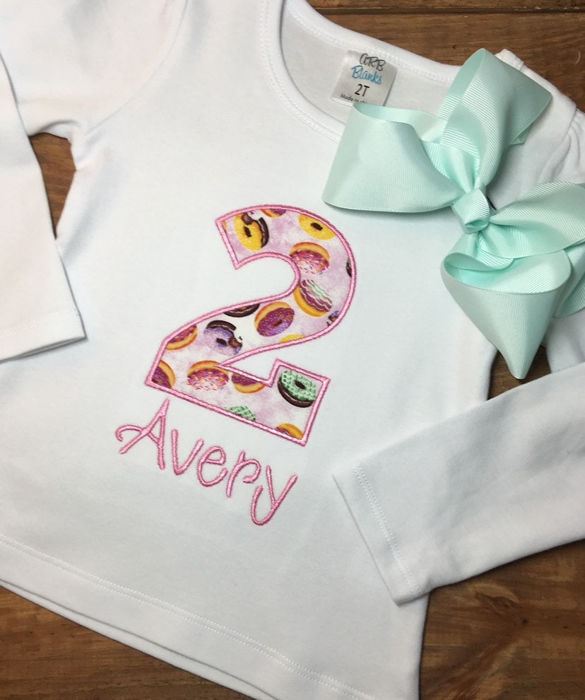 Donut birthday shirt, doughnut birthday shirt, Birthday donut shirt, donut birthday party shirt, 2nd birthday, two year old
