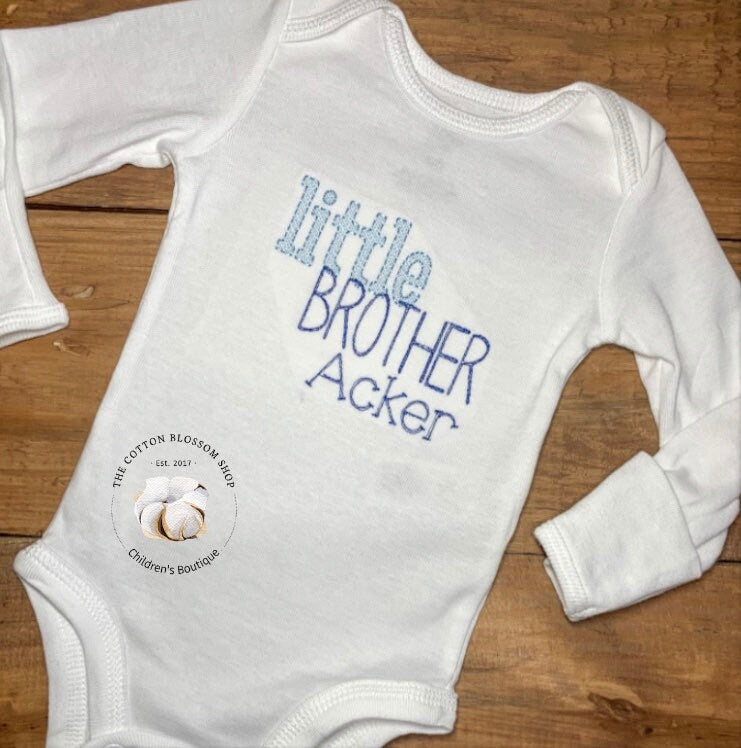 Little Brother shirt, little brother personalized shirt