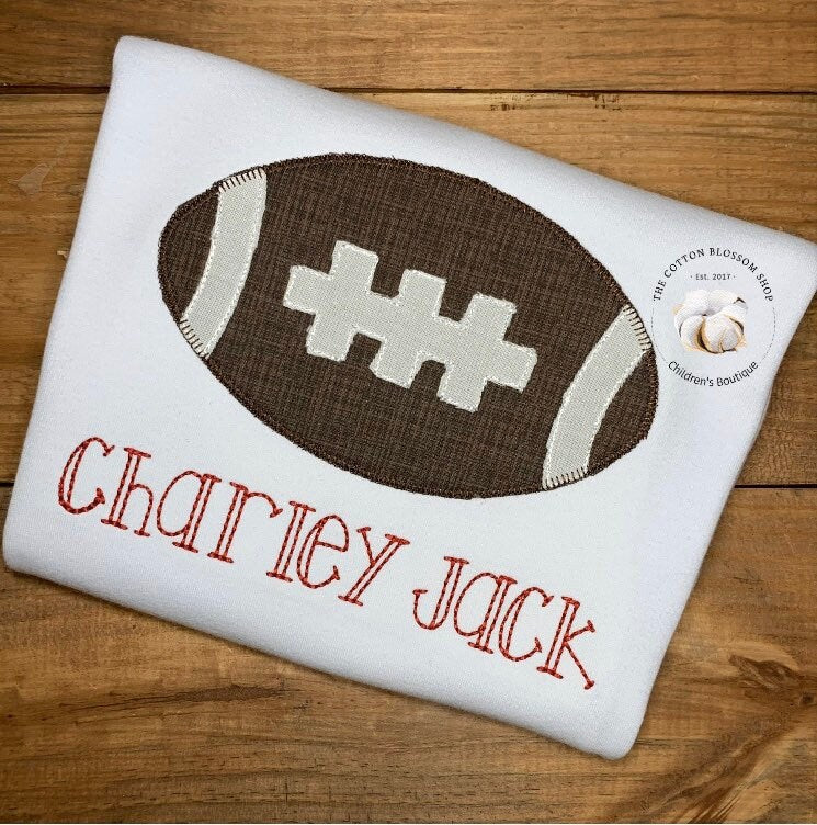 Boys Football Applique Shirt - boys football Shirt