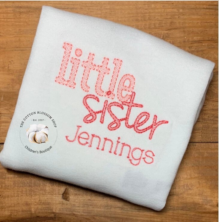 Little Sister shirt, little sister personalized shirt