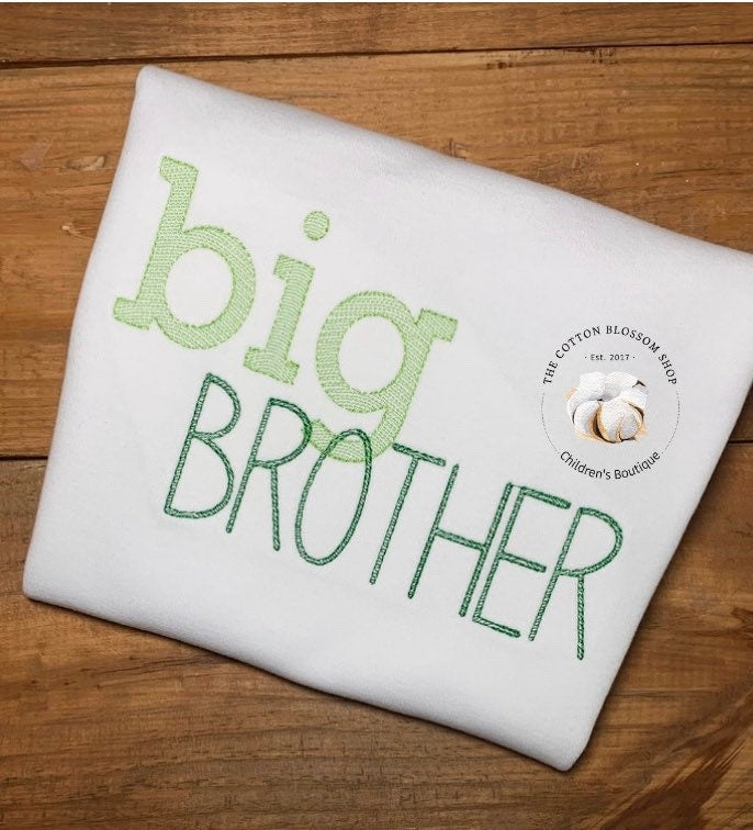 Big Brother shirt, big brother pregnancy announcement shirt, big brother embroidered shirt