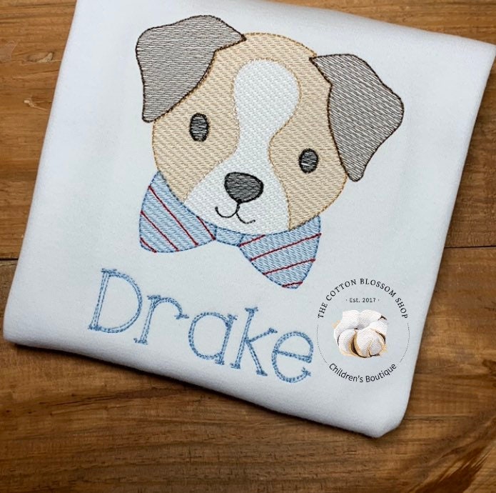 Boys Dog Applique personalized name shirt, boys shirt, boys summer shirt, boys shirt, boys dog shirt