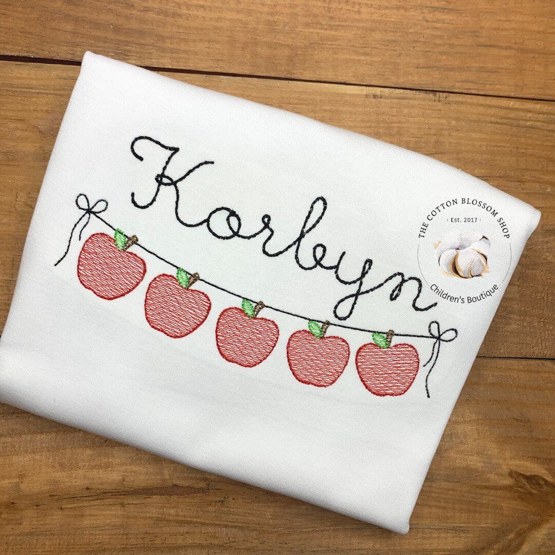 Back to School Monogrammed apple shirt, girls back to School shirt, personalized apple shirt, monogrammed apple shirt, back to school shirt