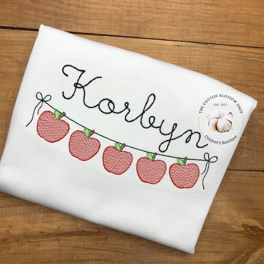Back to School Monogrammed apple shirt, girls back to School shirt, personalized apple shirt, monogrammed apple shirt, back to school shirt