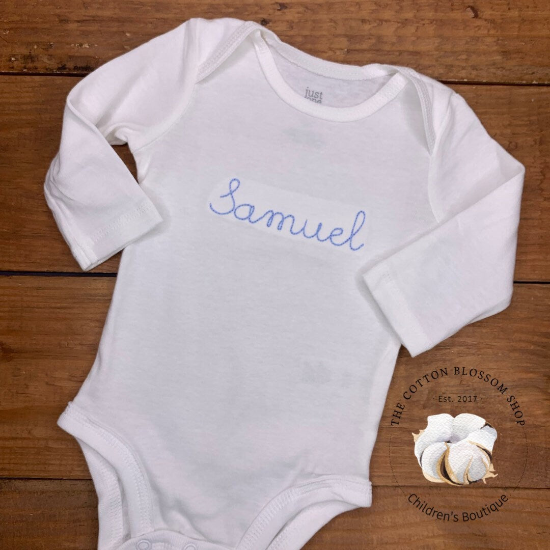 Baby boy coming home outfit, newborn coming home outfit, hospital outfit, monogrammed one piece bodysuit, boys name bodysuit