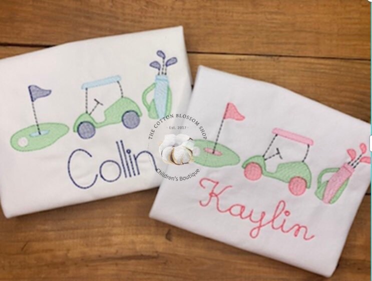 Brother and sister matching golf shirts, sibling golf shirt, girls golf shirt, boys golf shirt