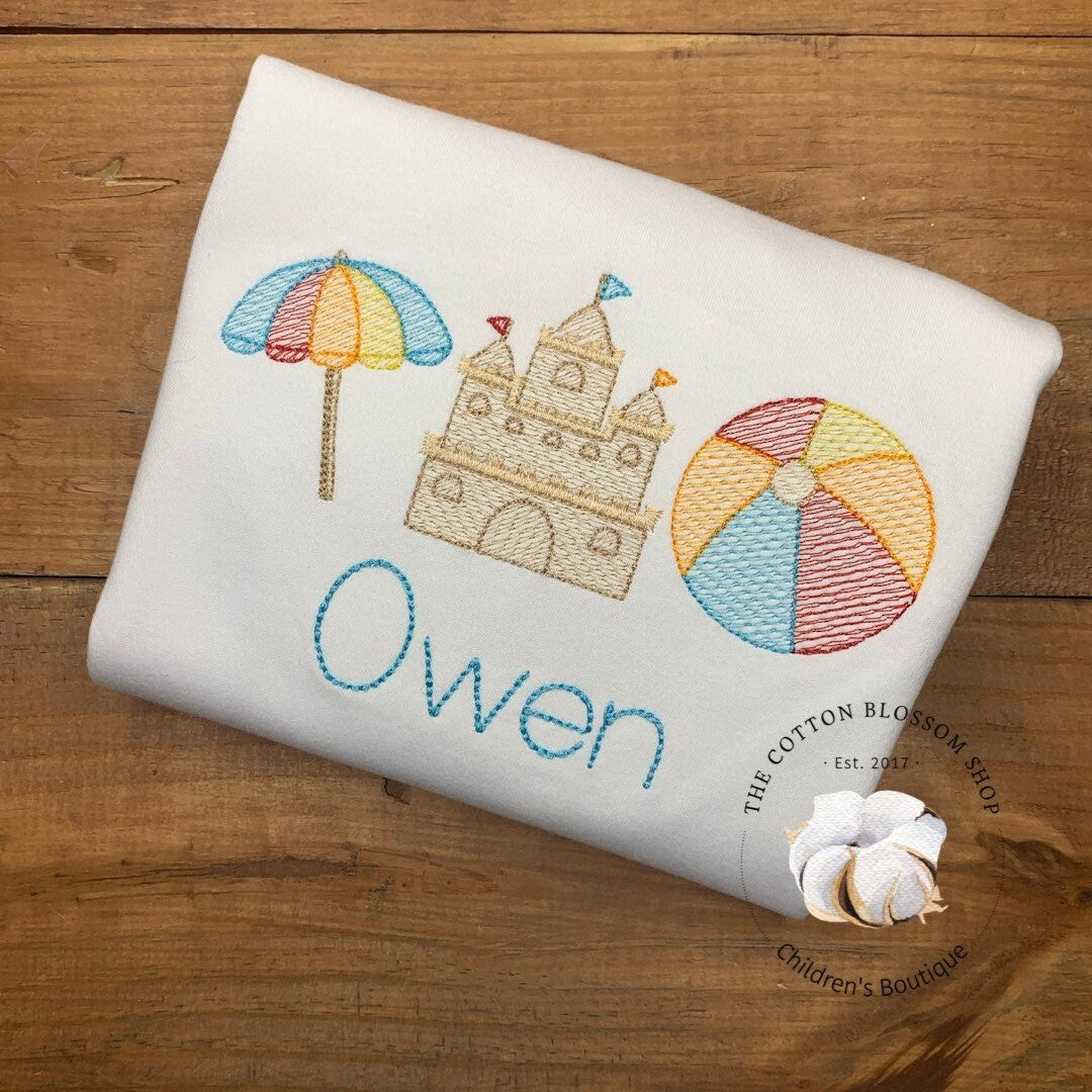 Boys summer beach shirt, beach shirt, toddler boy beach shirt