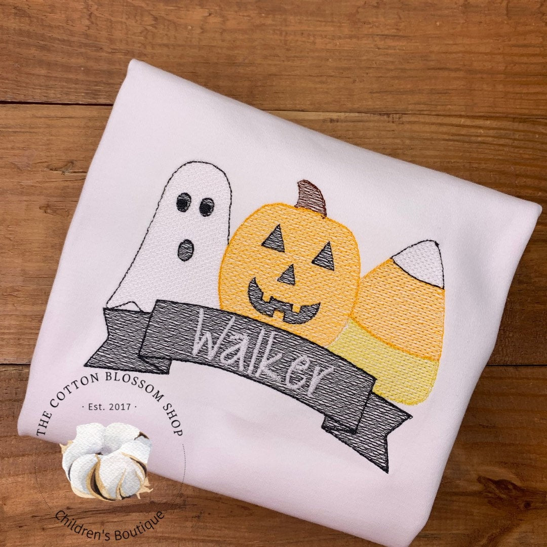 Boys Monogrammed Halloween Shirt, boys personalized halloween shirt