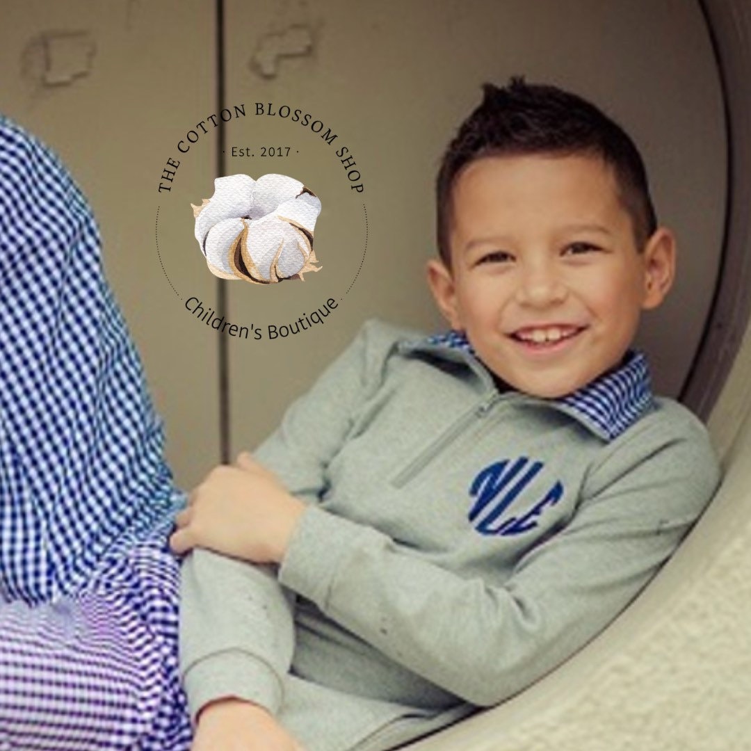 Kids monogrammed pullover, boys monogrammed sweatshirt, gingham pullover, girls pullover, boys pullover