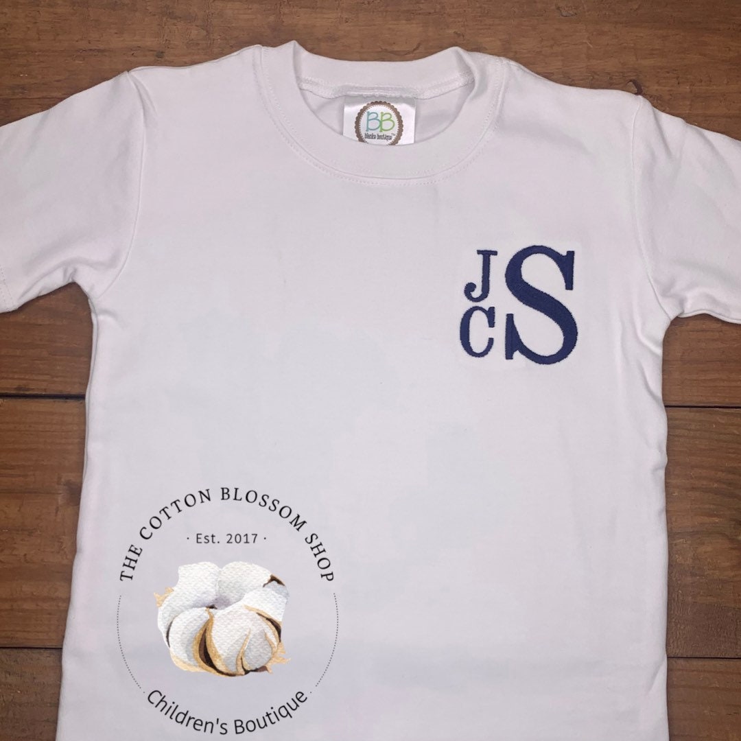 Boys Monogrammed shirt, personalized shirt, boys stacked monogram shirt, boys summer shirt, boys 4th of July shirt, patriotic shirt