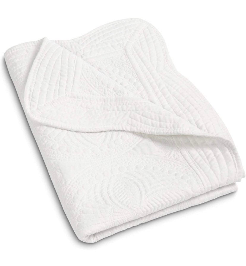 Baby girls heirloom blanket quilt, monogrammed, embroidered