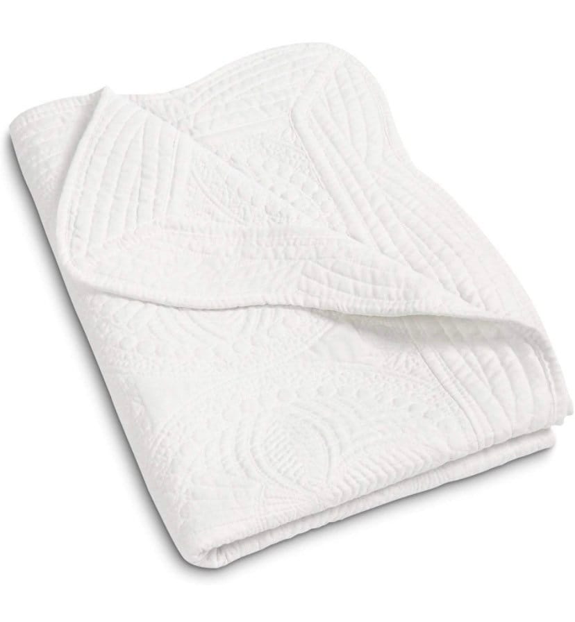 Baby girls heirloom blanket quilt, monogrammed, embroidered
