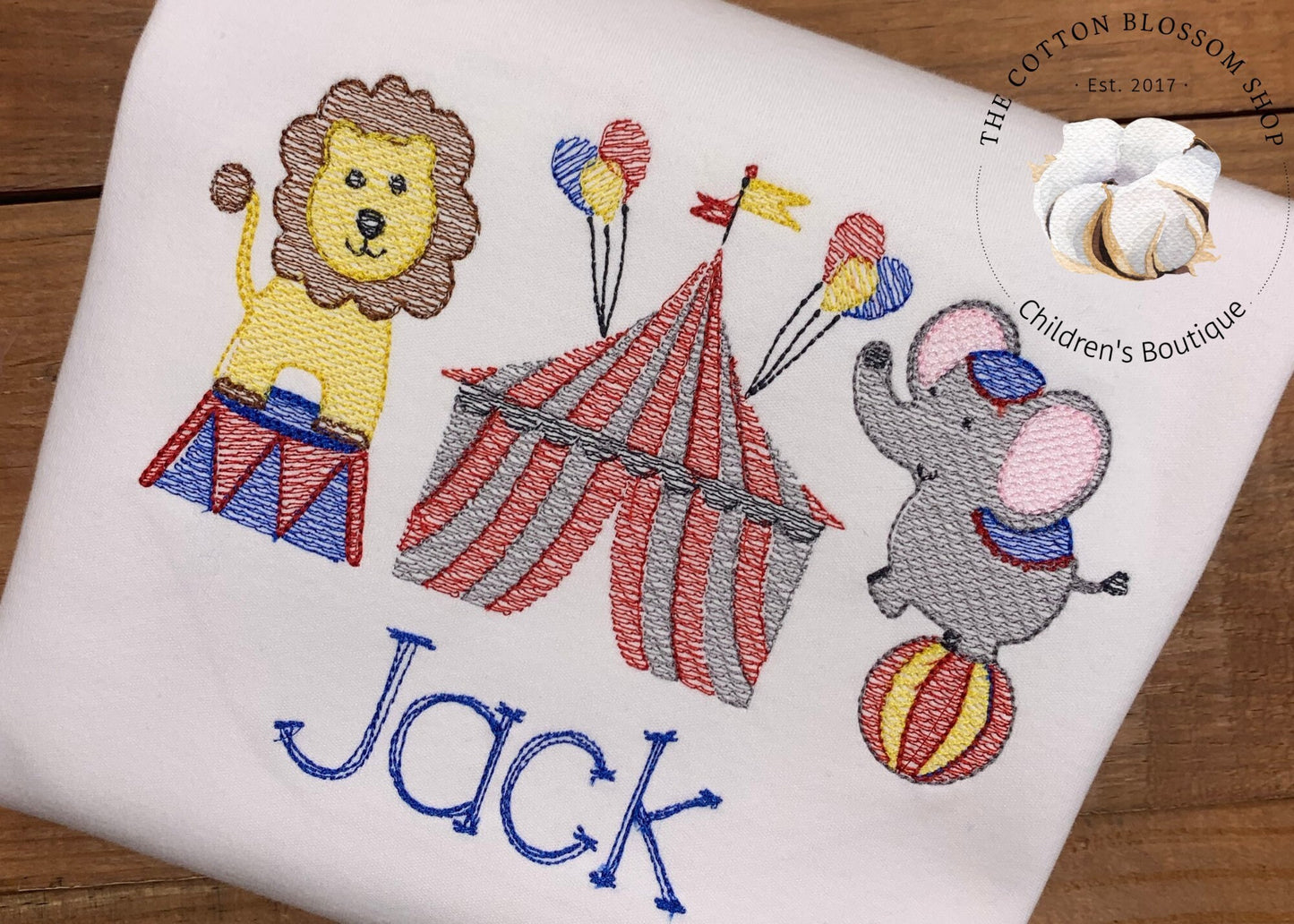 Boy's Sketch Circus Shirt - Going to the Circus shirt, personalized circus shirt, circus birthday shirt, royal blue