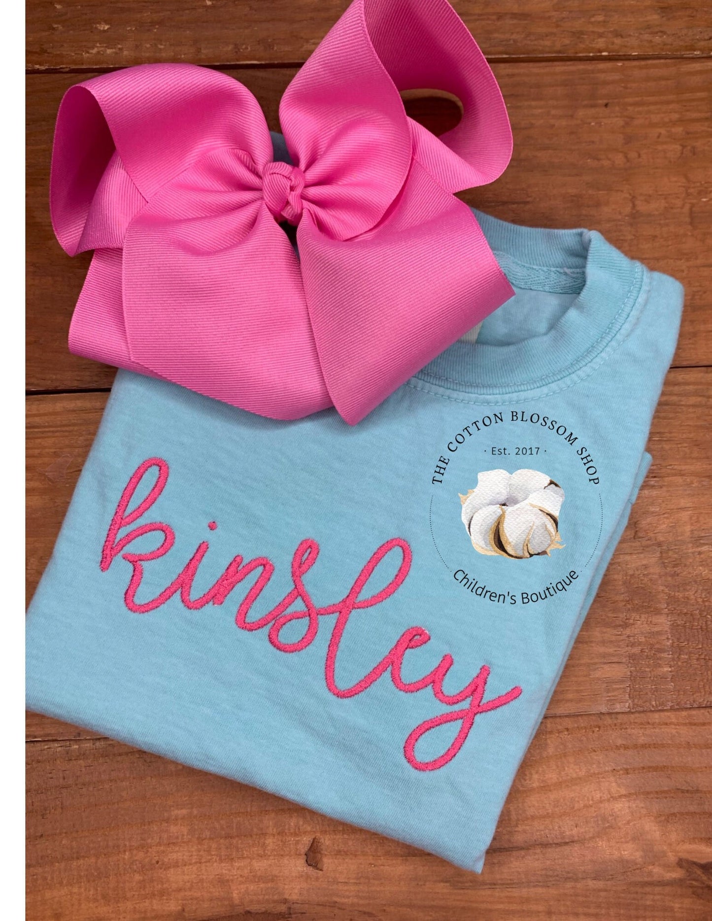Girls monogrammed name shirt, girls embroidered name shirt, girls first name shirt, girls personalized name shirt, kids comfort colors shirt