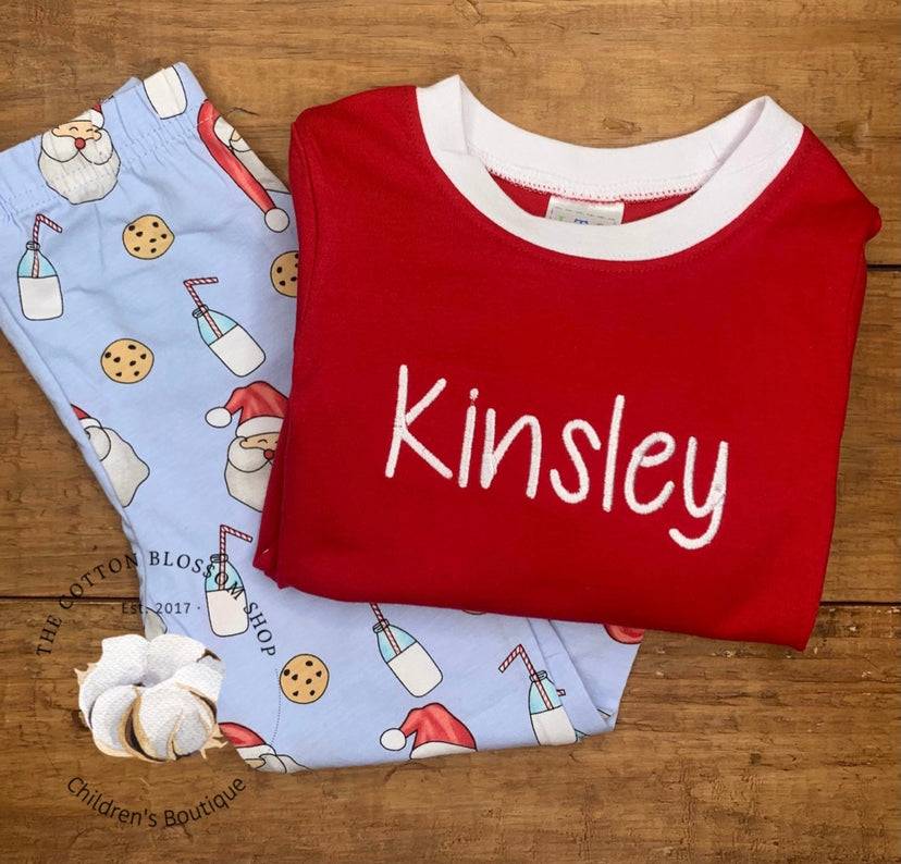 Santa, Milk and Cookies - Christmas Pajamas