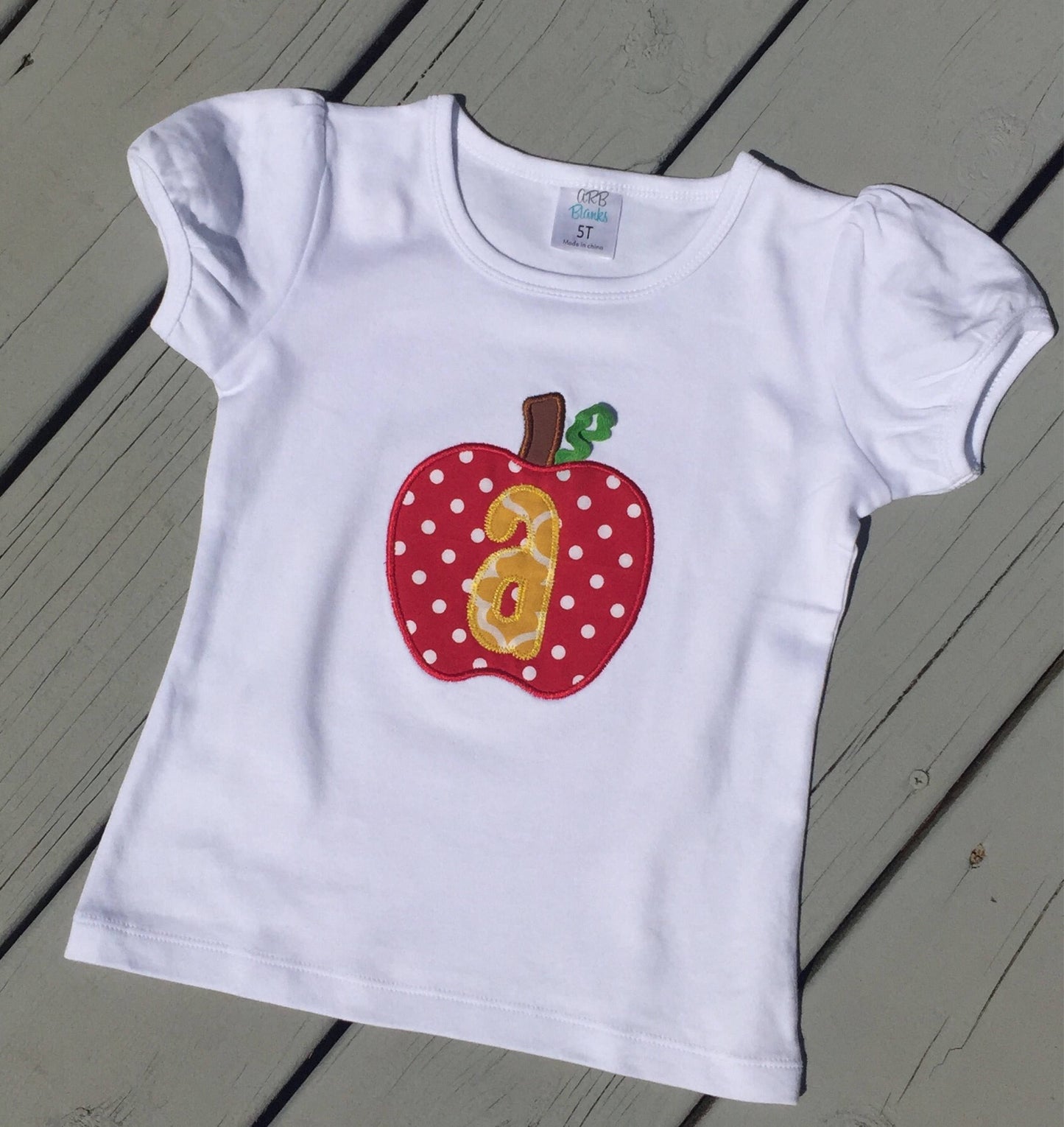 Back to school shirt, Fast Shipping - 1-3 days, apple shirt, back to School outfit, apple initial shirt, back to school