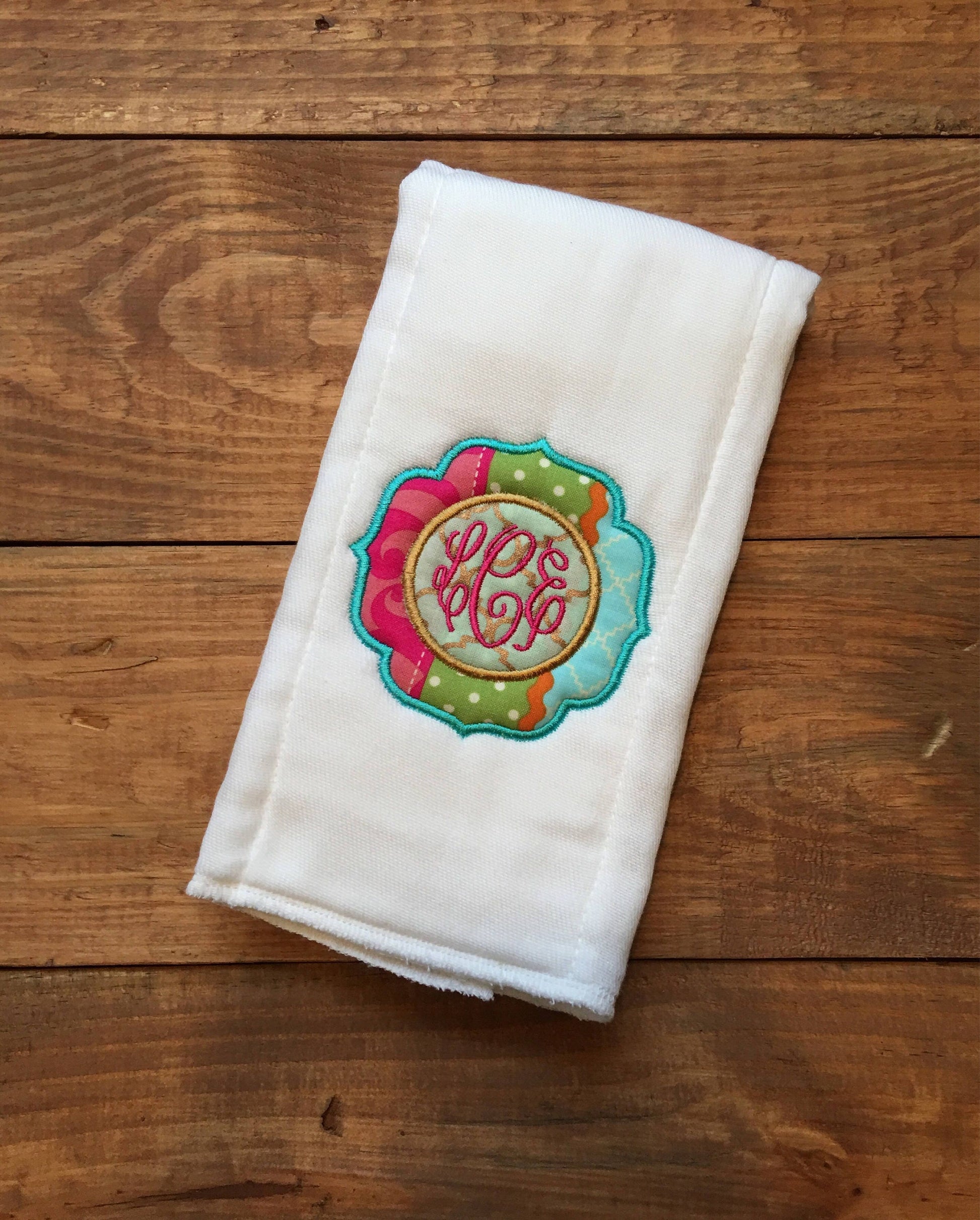 monogrammed burp cloth, baby shower gift, monogrammed baby shower gift, personalized burp cloth, embrodiered burp cloth