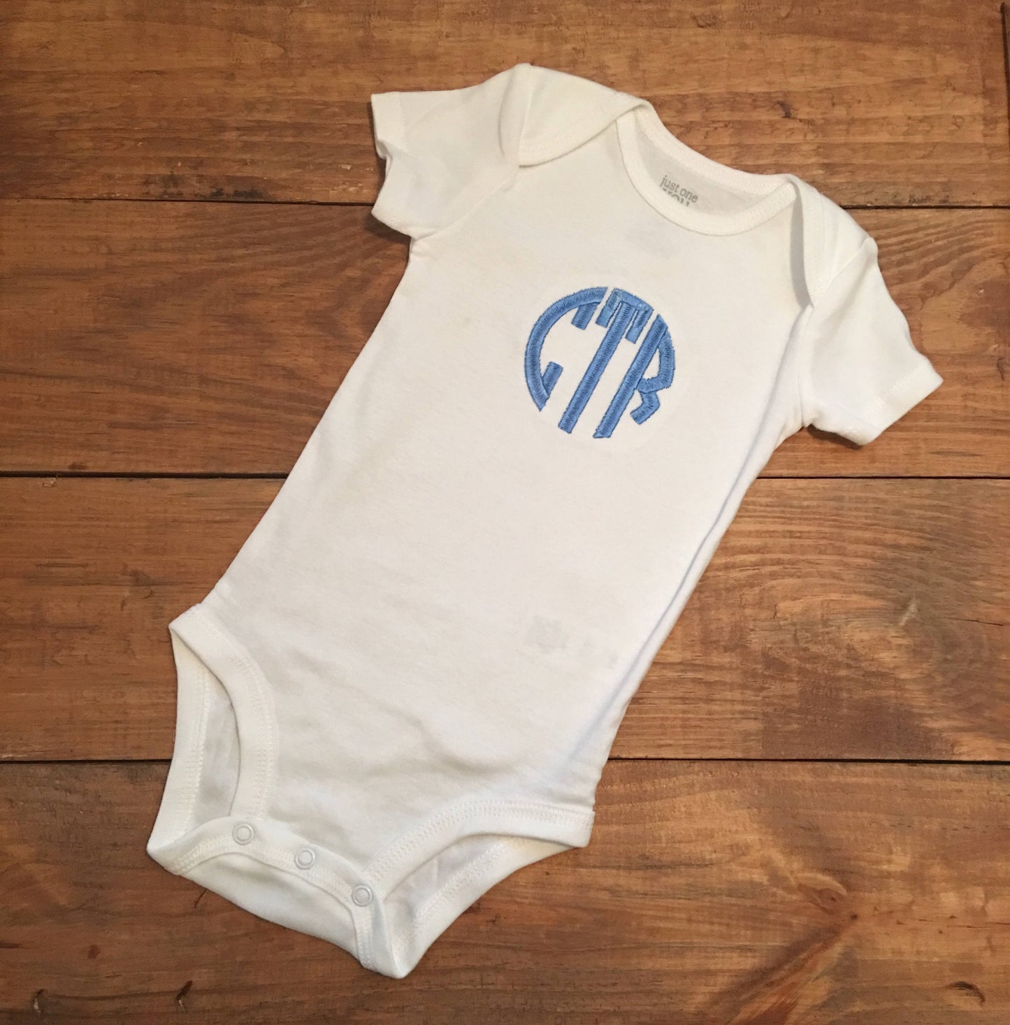 Baby boys circle monogrammed bodysuit - boys monogrammed baby shower gift - boys monogrammed bodysuit - stacked monogrammed