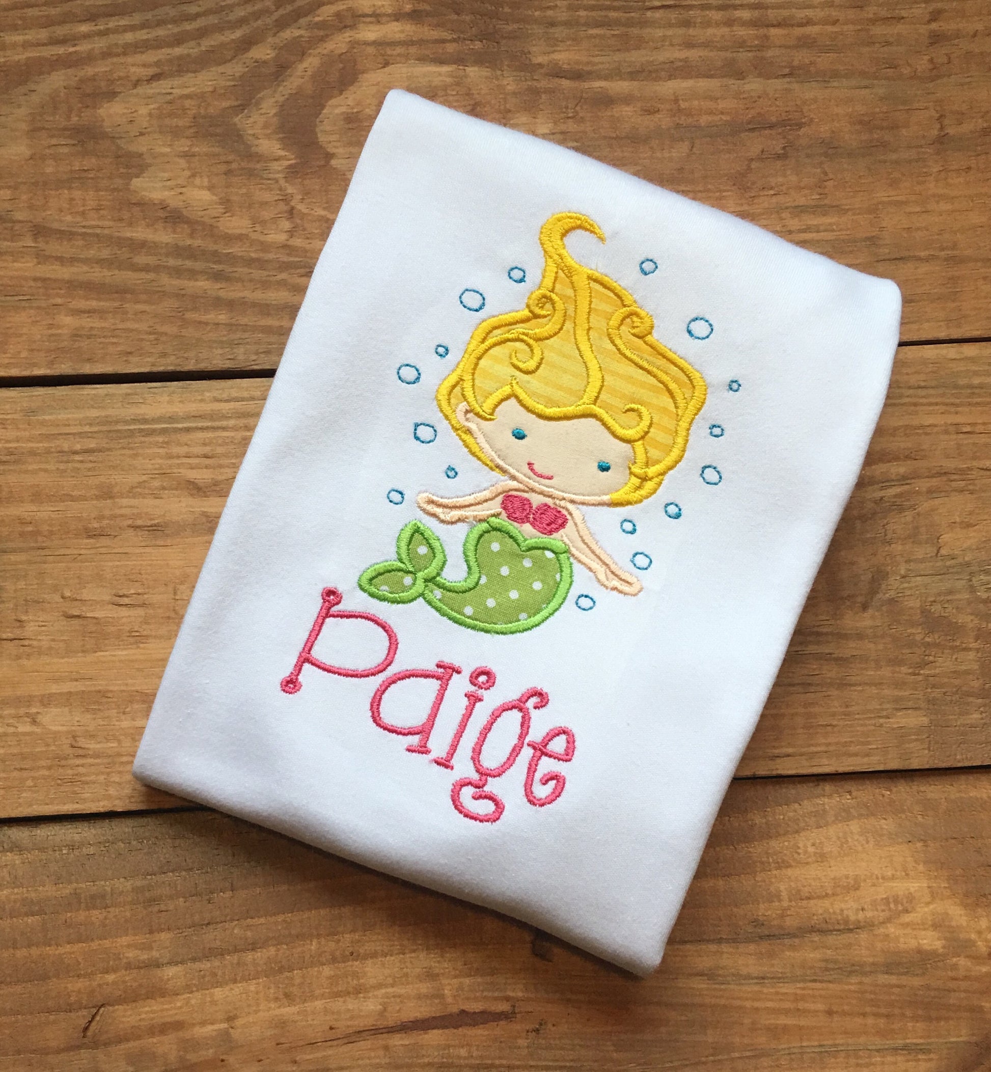 Girls monogrammed mermaid shirt, mermaid Applique personalized shirt, girls mermaid shirt, girls summer shirt, girls beach shirt