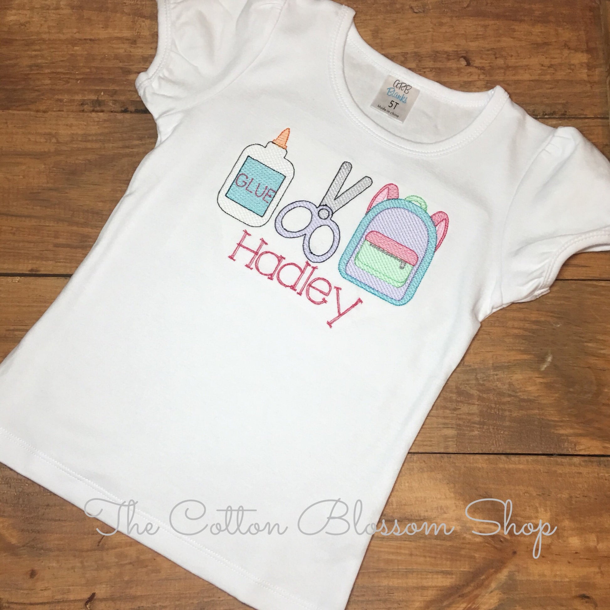 Monogrammed girls back to school shirt, SHIPS FAST, Back to school monogrammed sketch design shirt, Fast Shipping, girls back to School